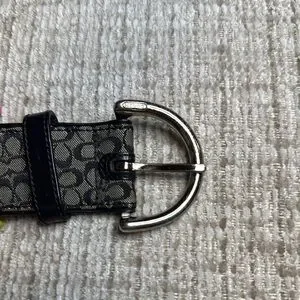 Coach | Accessories | Coach Black And Gray Leather Belt With 
